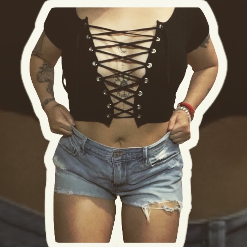 DOLLSKILL shoe lace crop top